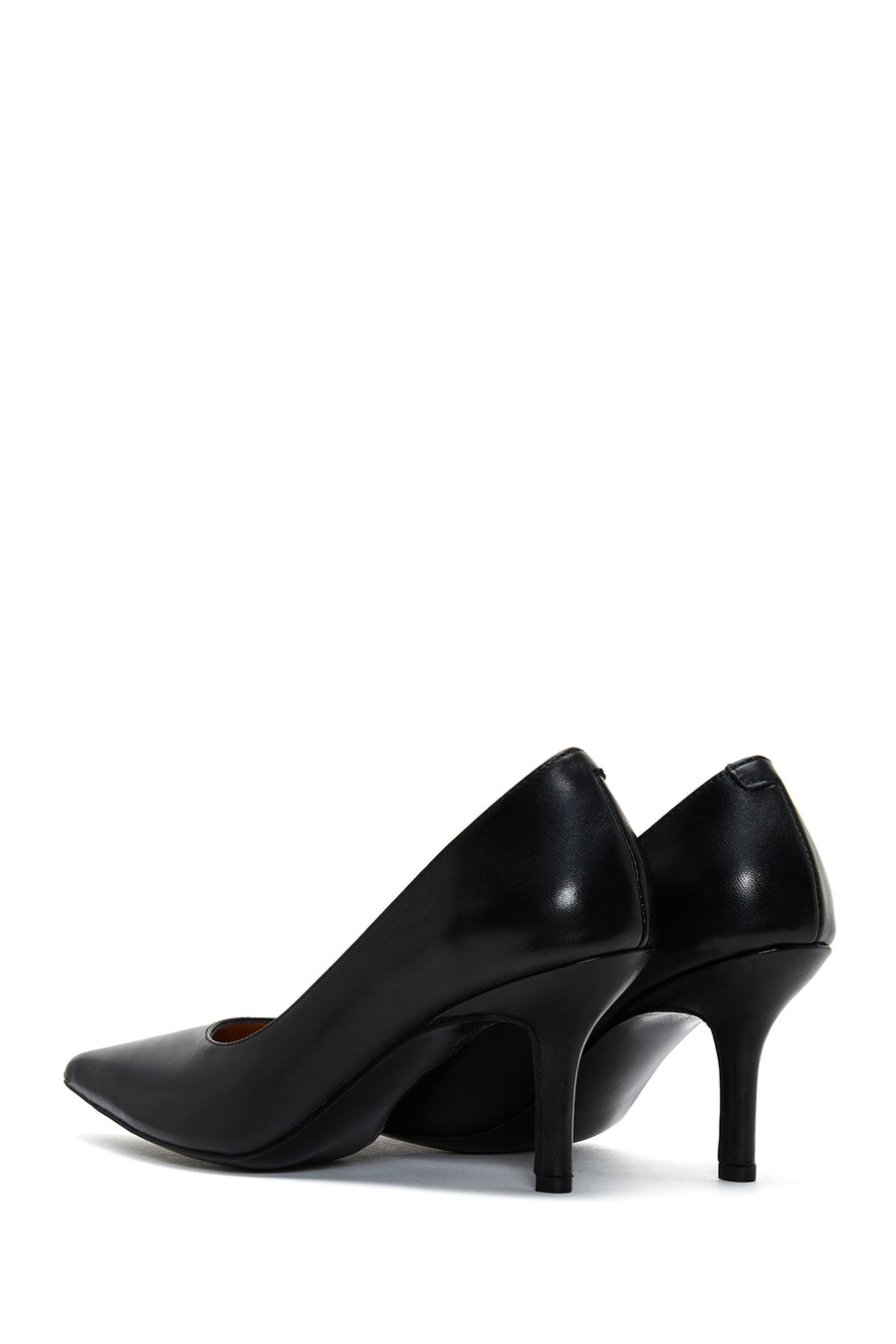 Kadın Siyah Deri Stiletto