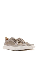 Male Beige Lace-up Fabric Sneaker | Derimod