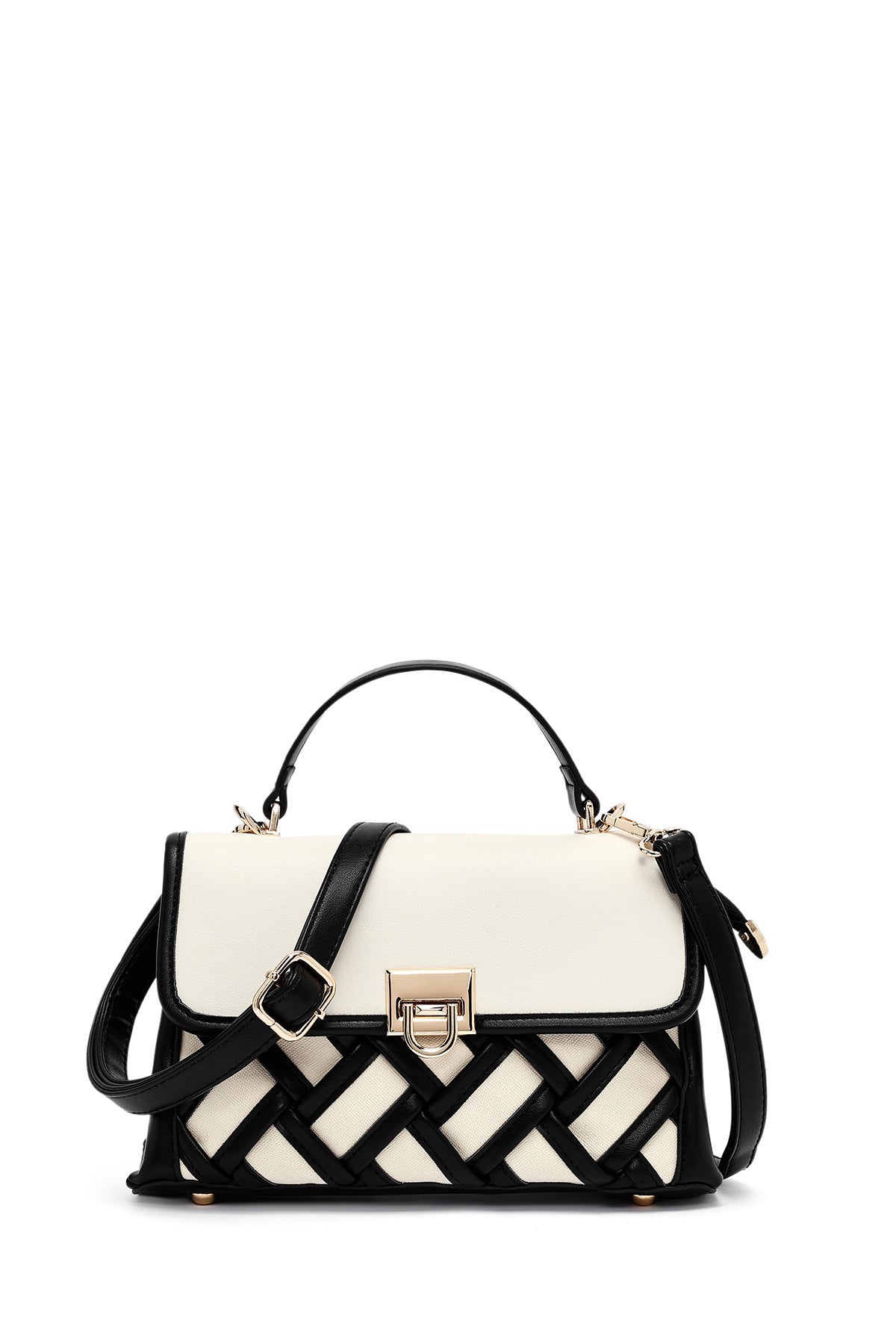 Women's Beige Long Strap Patterned Handbag 25SBD26446F | Derimod
