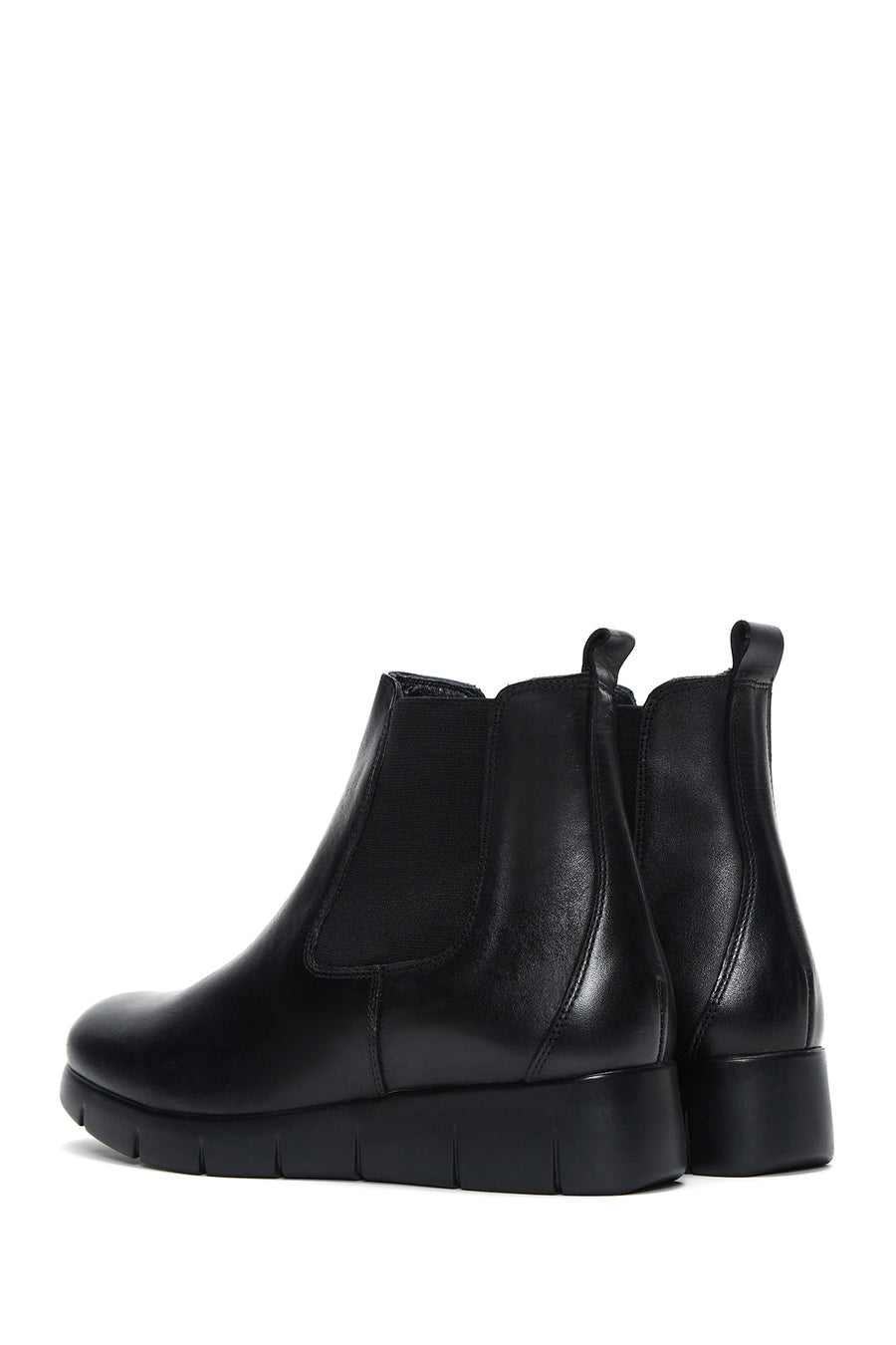 Women's Leather Wedge Heel Boots
