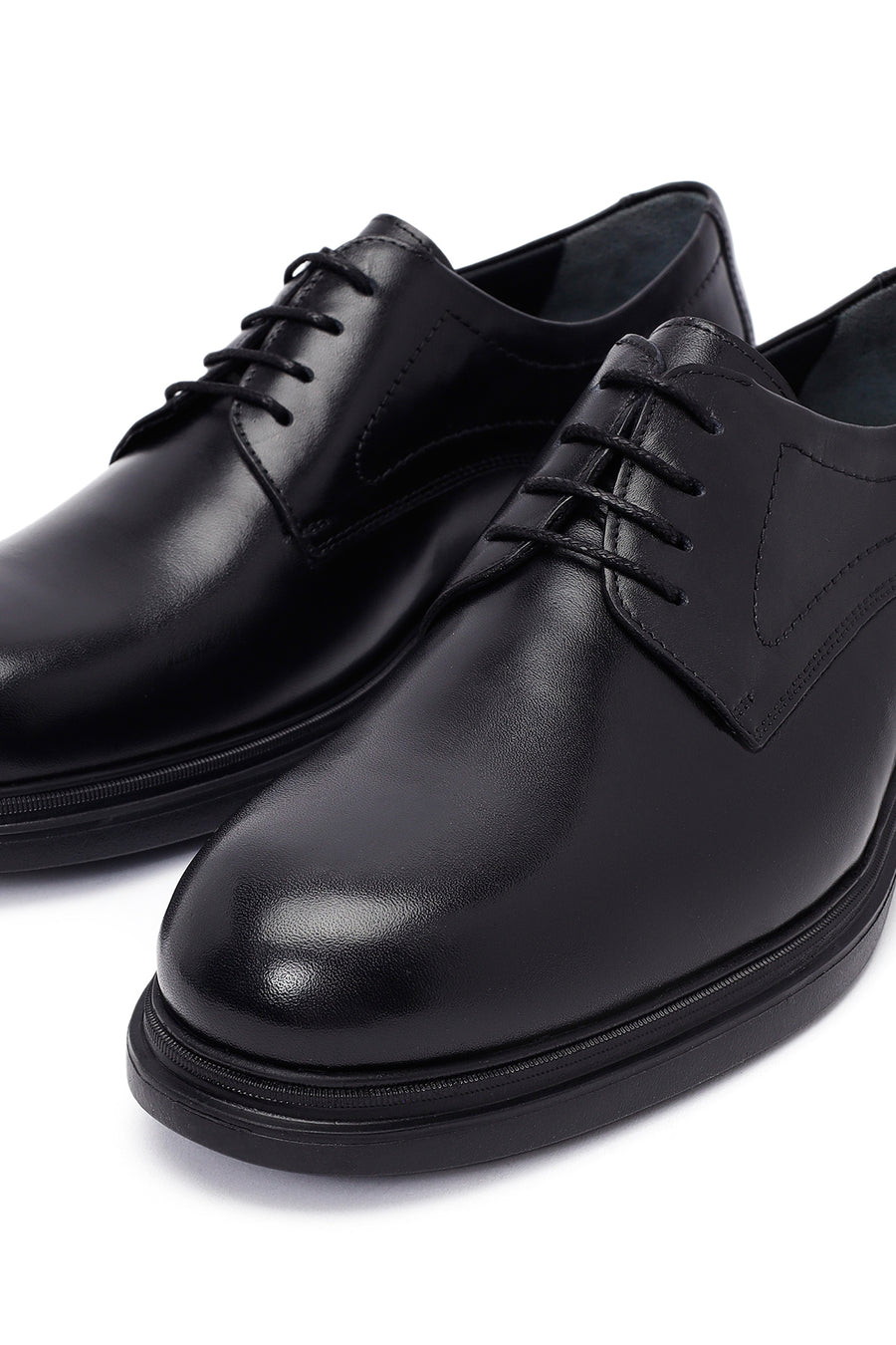 Men's Black Lace Up Leather Casual Shoes