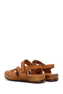 Kadın Taba Deri Comfort Sandalet | Derimod