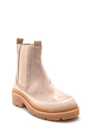 Women's Suede Leather Thick Soled Chelsea Boots | Derimod