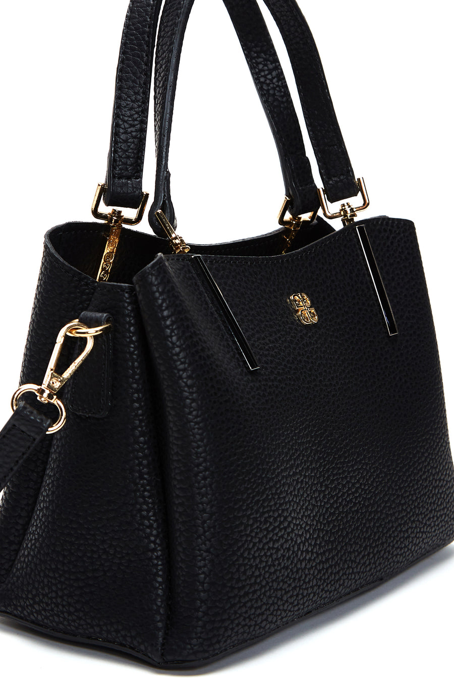 Women's Black Long Strap Printed Mini Handbag