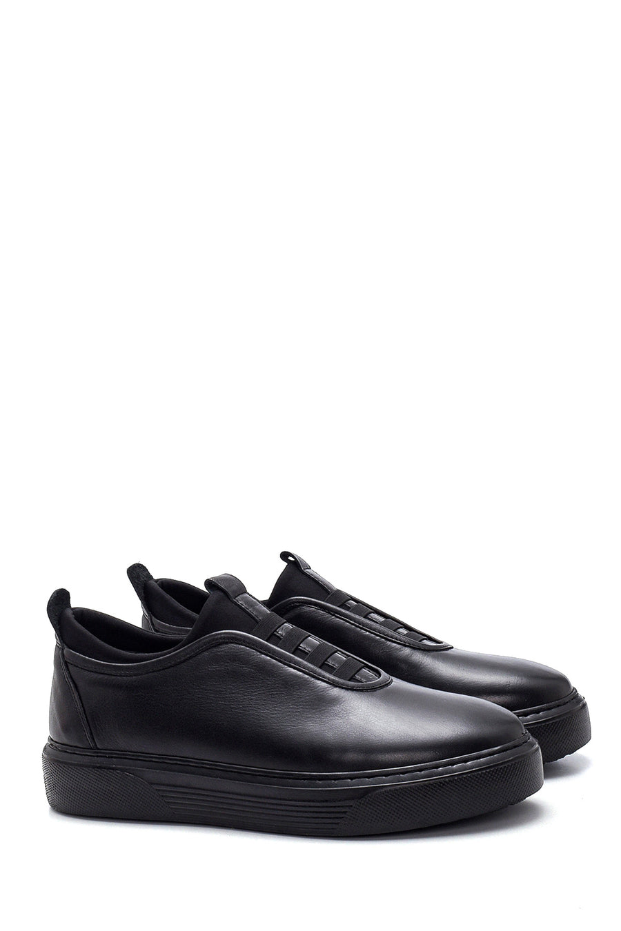 Men's Black Leather Sneaker