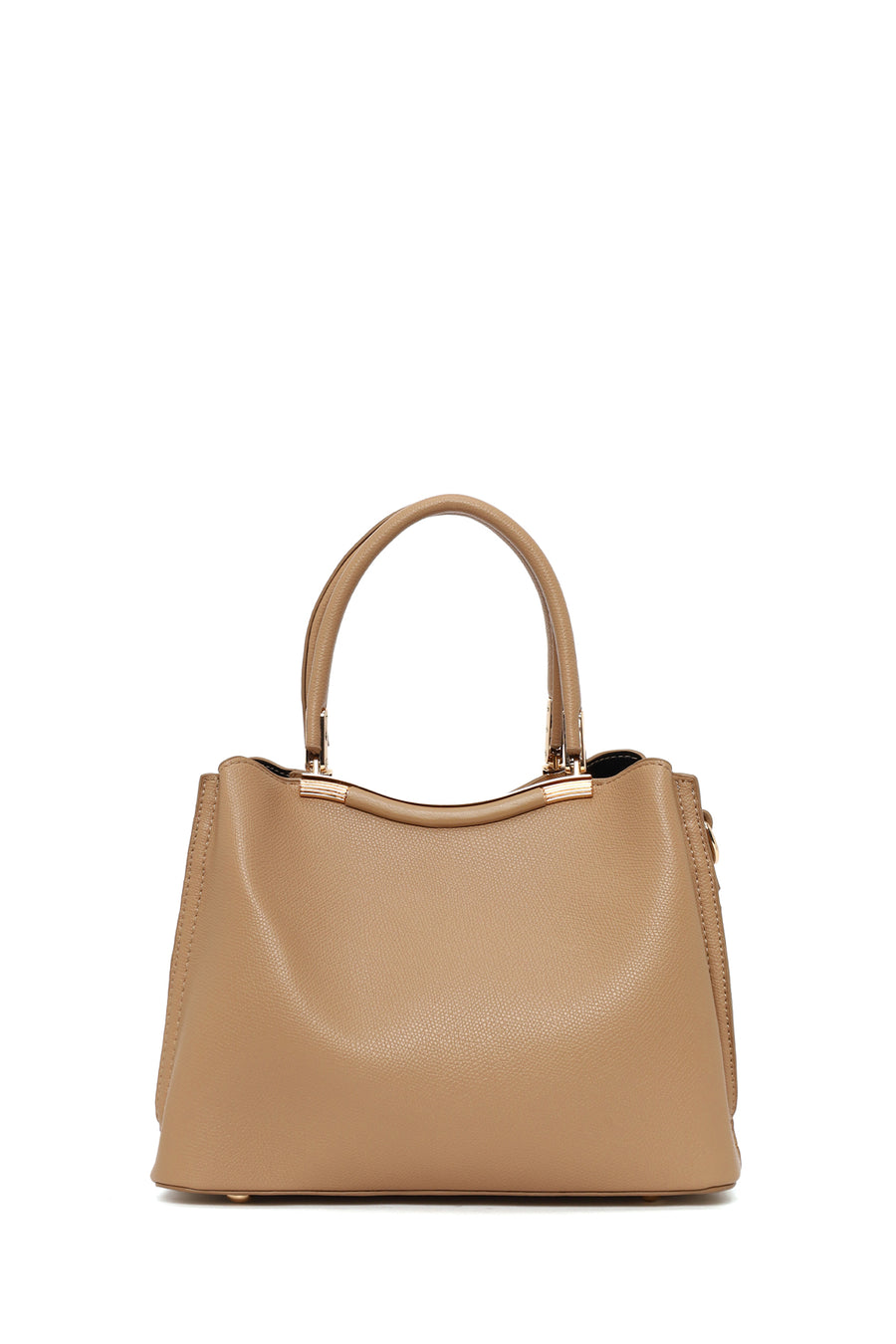 Woman Beige Long-Strap Shoulder Bag