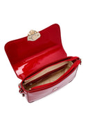 Women's Red Long Strap Patent Leather Crossbody Bag | Derimod