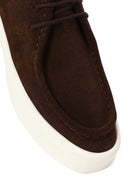 Male Brown Lace-Up Thick-Soled Suede Leather Casual Shoes | Derimod