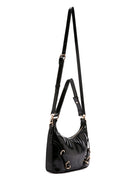 Women's Black Long Strap Patent Leather Shoulder Bag | Derimod