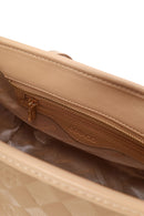 Woman Beige Long-Strap Printed Shoulder Bag | Derimod