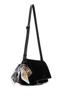 Woman Black Suede Crossbody Bag | Derimod