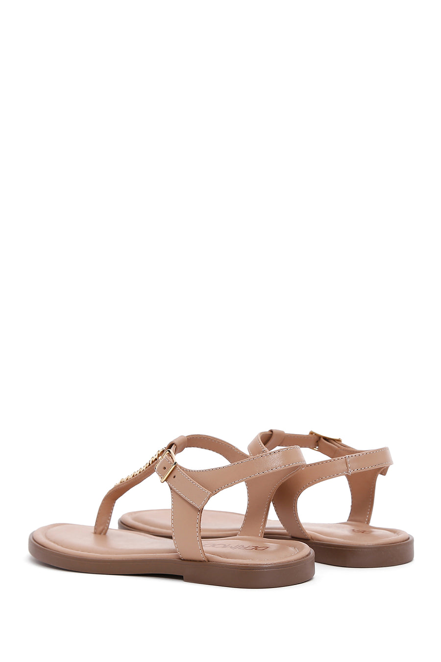 Women's Beige Leather Sandals