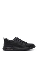 Male Black Lace-Up Leather Sneaker | Derimod