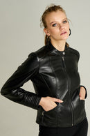 Nita Women's Leather Jacket | Derimod
