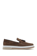 Erkek Vizon Süet Deri Casual Loafer | Derimod