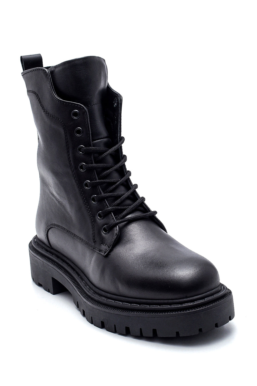 Women's Leather Zippered Boots