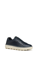 Geox Erkek Lacivert U Spherıca Ecub-1.1 B Abx Bağcıklı Deri Sneaker | Derimod