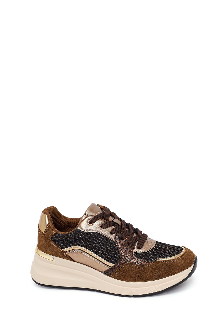 Kadın Kahverengi Kalın Tabanlı Sneaker