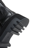 Women's Black Leather Thick Soled Chelsea Boots | Derimod