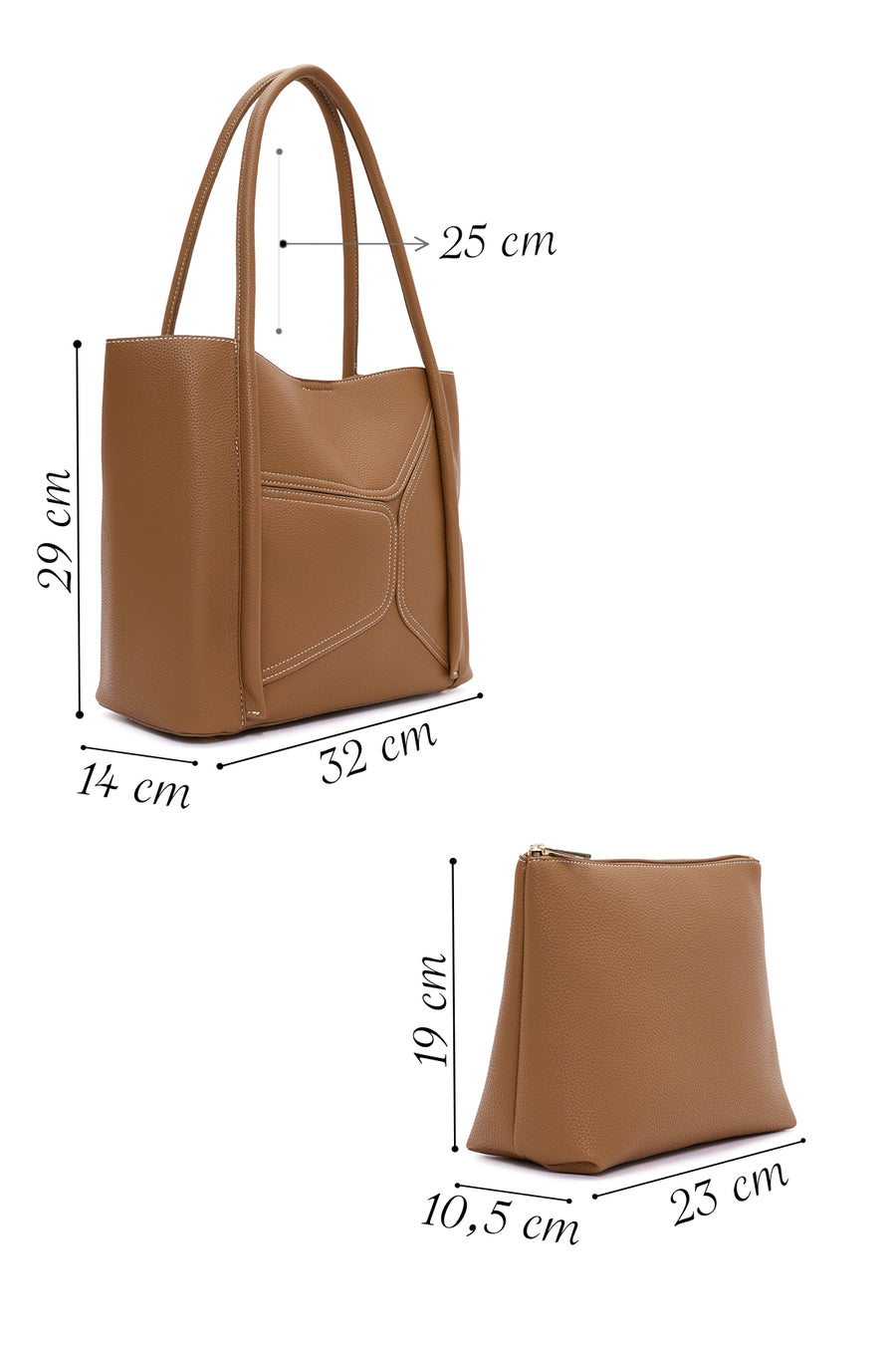 Women's Tan Patterned Shoulder Bag