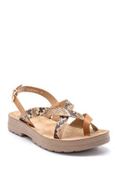 Women's Snakeskin Patterned Sandals | Derimod