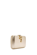 Women's Gold Accessory Detailed Long Chain Strap Mini Clutch Bag | Derimod