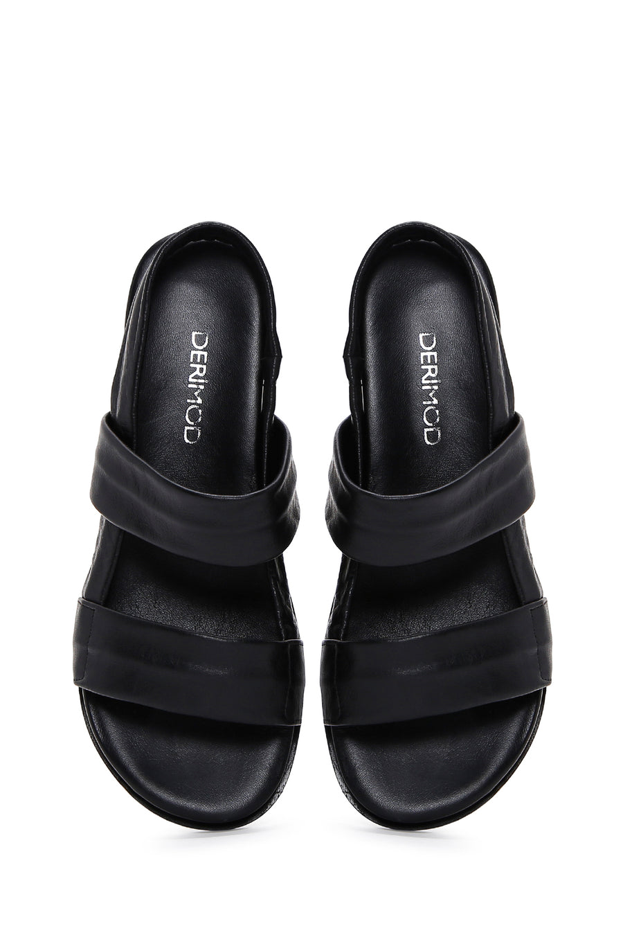 Women's Black Leather Sandals
