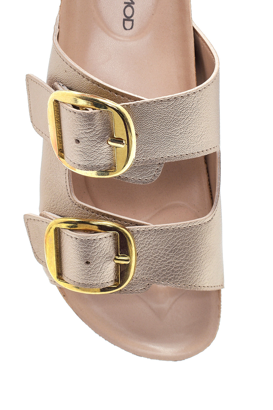 Women's Gold Buckle Slippers