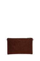 Woman Brown Chain Strap Braided Clutch Bag | Derimod