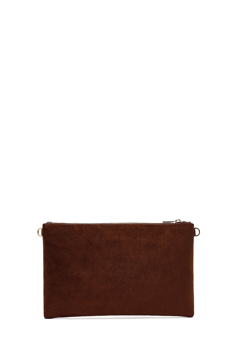 Woman Brown Chain Strap Braided Clutch Bag