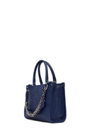Woman Navy Printed Long-Strap Shoulder Bag | Derimod