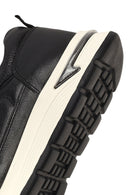 Men's Black Lace-Up Thick-Soled Leather Sneaker | Derimod