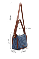 Woman Blue Jean Fabric Long-Strap Shoulder Bag | Derimod