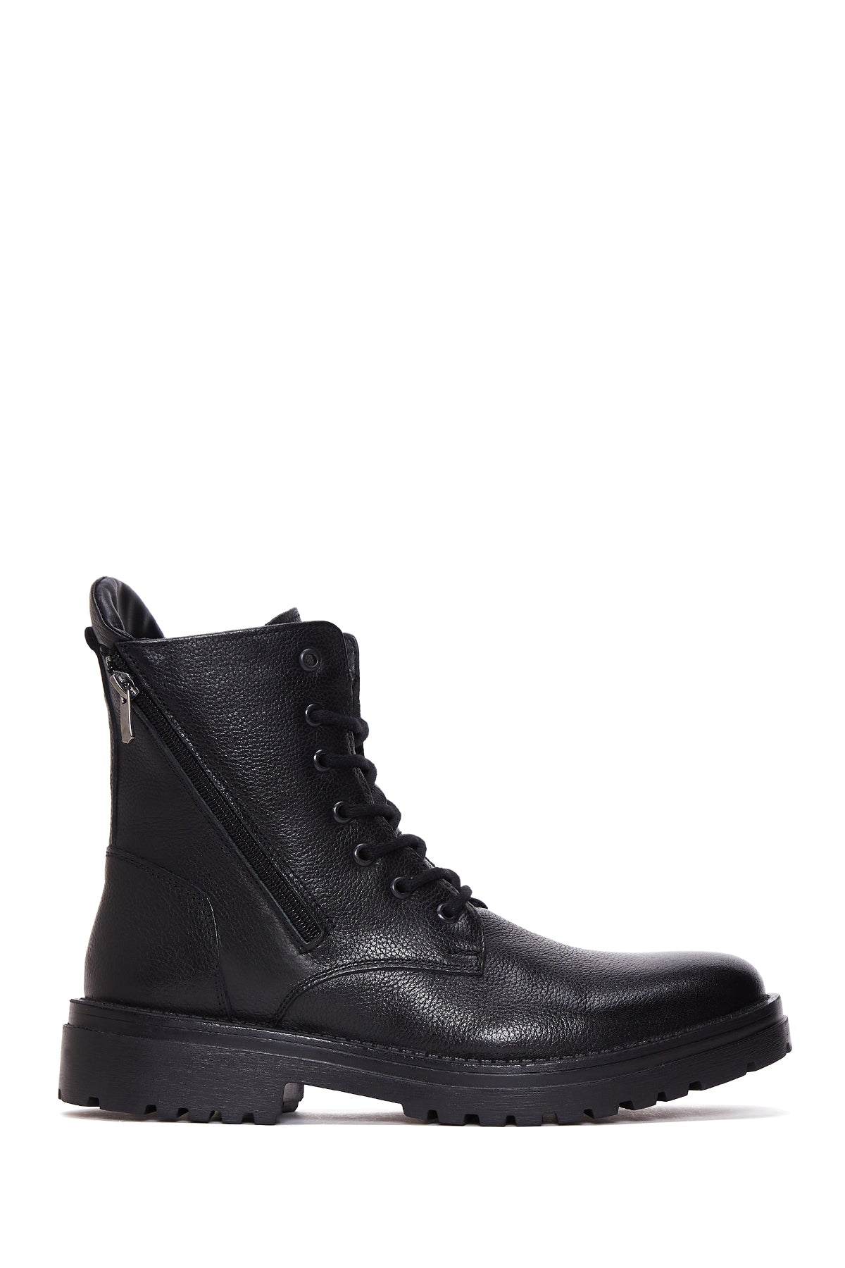 Men's Leather Zippered Boots 22WFD659118 | Derimod