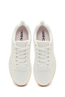 Women's White Lace-Up Sneaker | Derimod