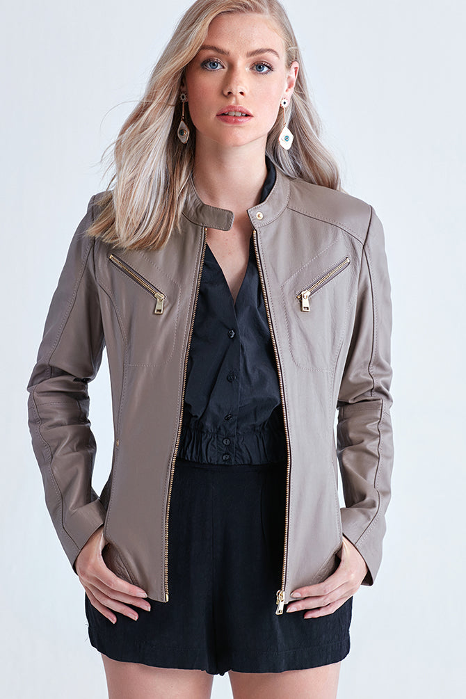 Latinia Women's Leather Jacket 19SGE5160R3 | Derimod