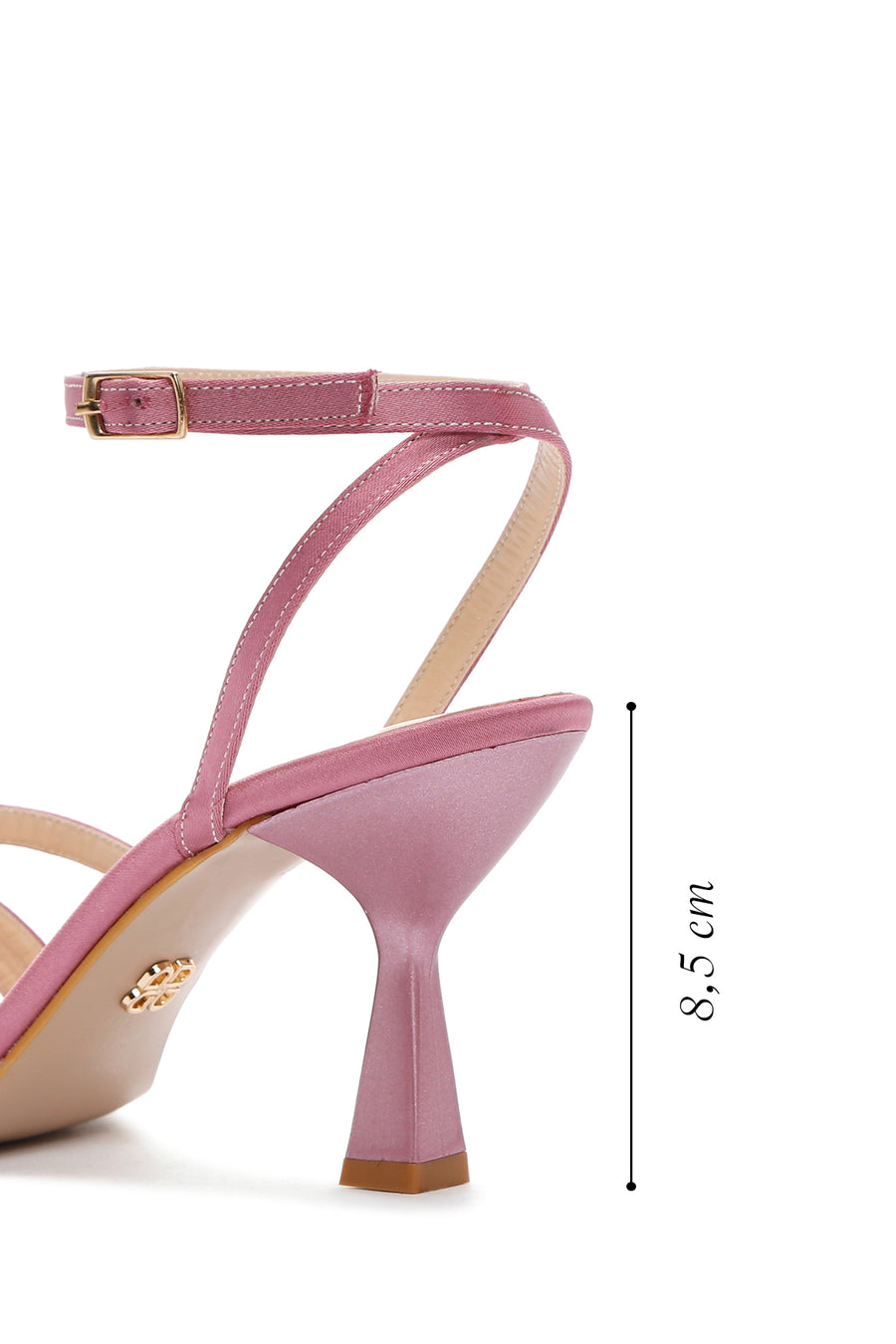 Women's Pink Ankle Strap Heeled Sandals