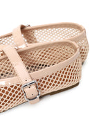 Woman Beige Mesh Ballerine flats | Derimod