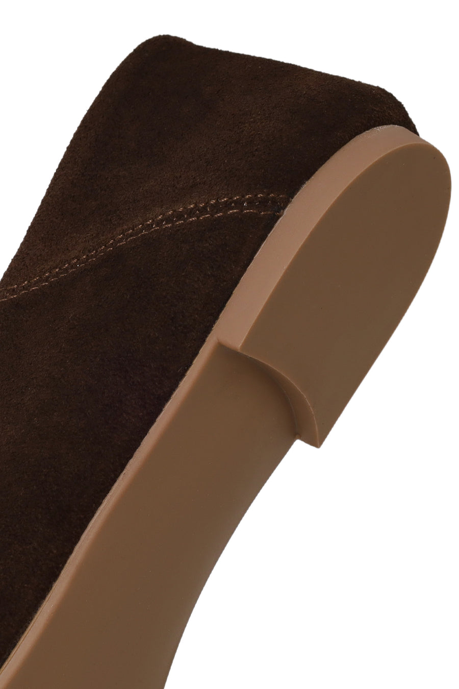 Kadın Kahverengi Tokalı Süet Deri Maskülen Loafer