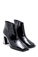Women's Leather Heeled Patent Leather Boots | Derimod
