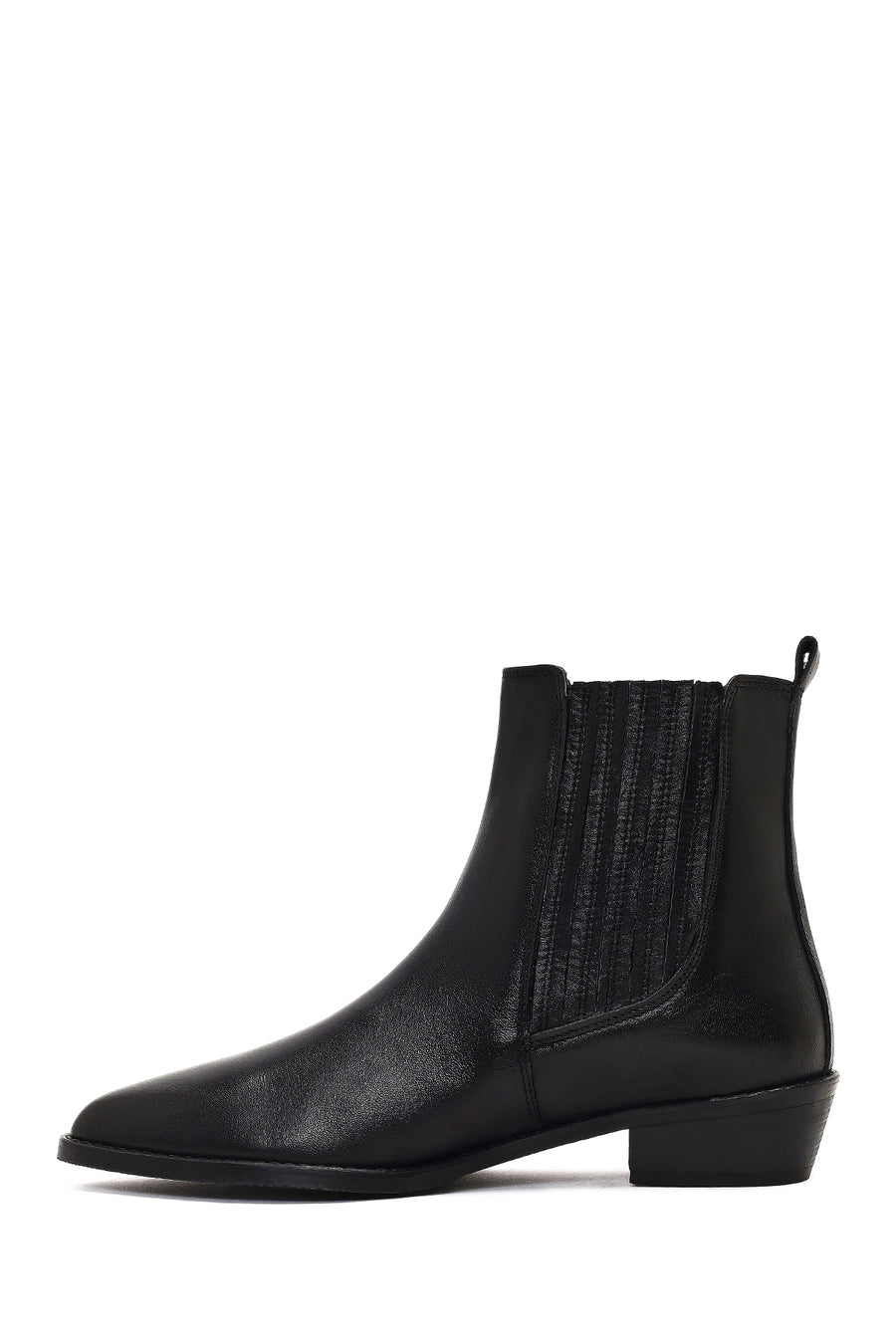Women's Black Leather Chelsea Boot