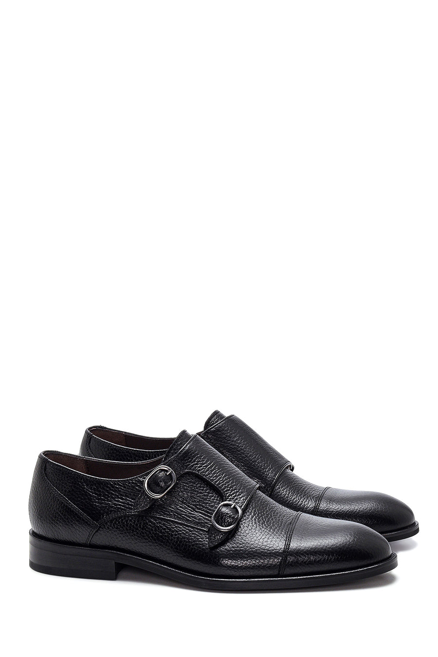 Men's Leather Double Buckle Classic Shoes