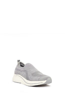 Derimod Zero Women's Grey Thick-Soled Fabric Sneaker | Derimod