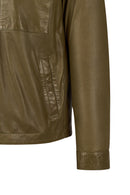 Modric Male Green Leather Jacket | Derimod