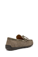 Geox Men's Gray U Spherica Ec16 B - Suede Suede Leather Casual Loafer | Derimod