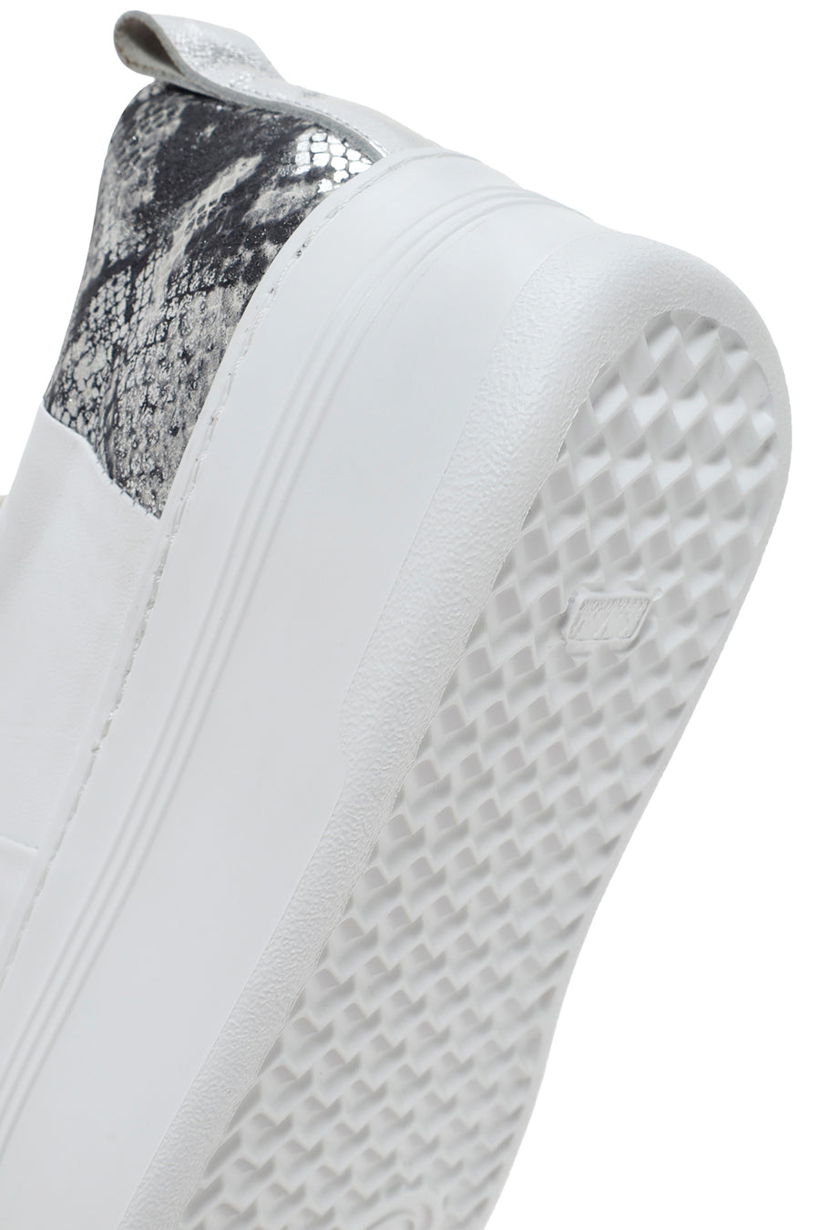 Women's White Thick Sole Lace Up Leather Sneaker