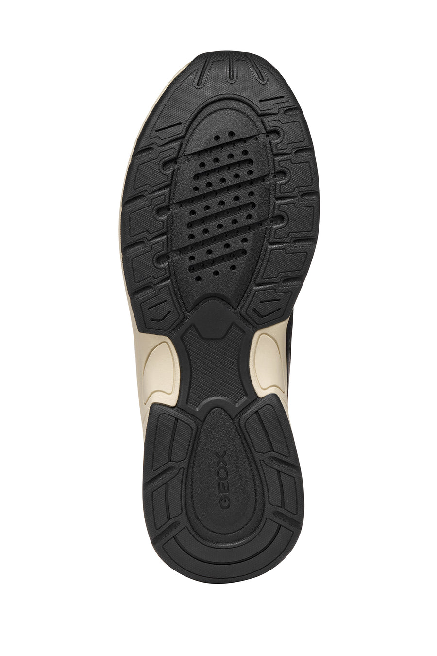Geox Women Black D Zarvıa A - Mesh+Pearl.Gbk Lace-Up Thick Sole Leather Sneaker