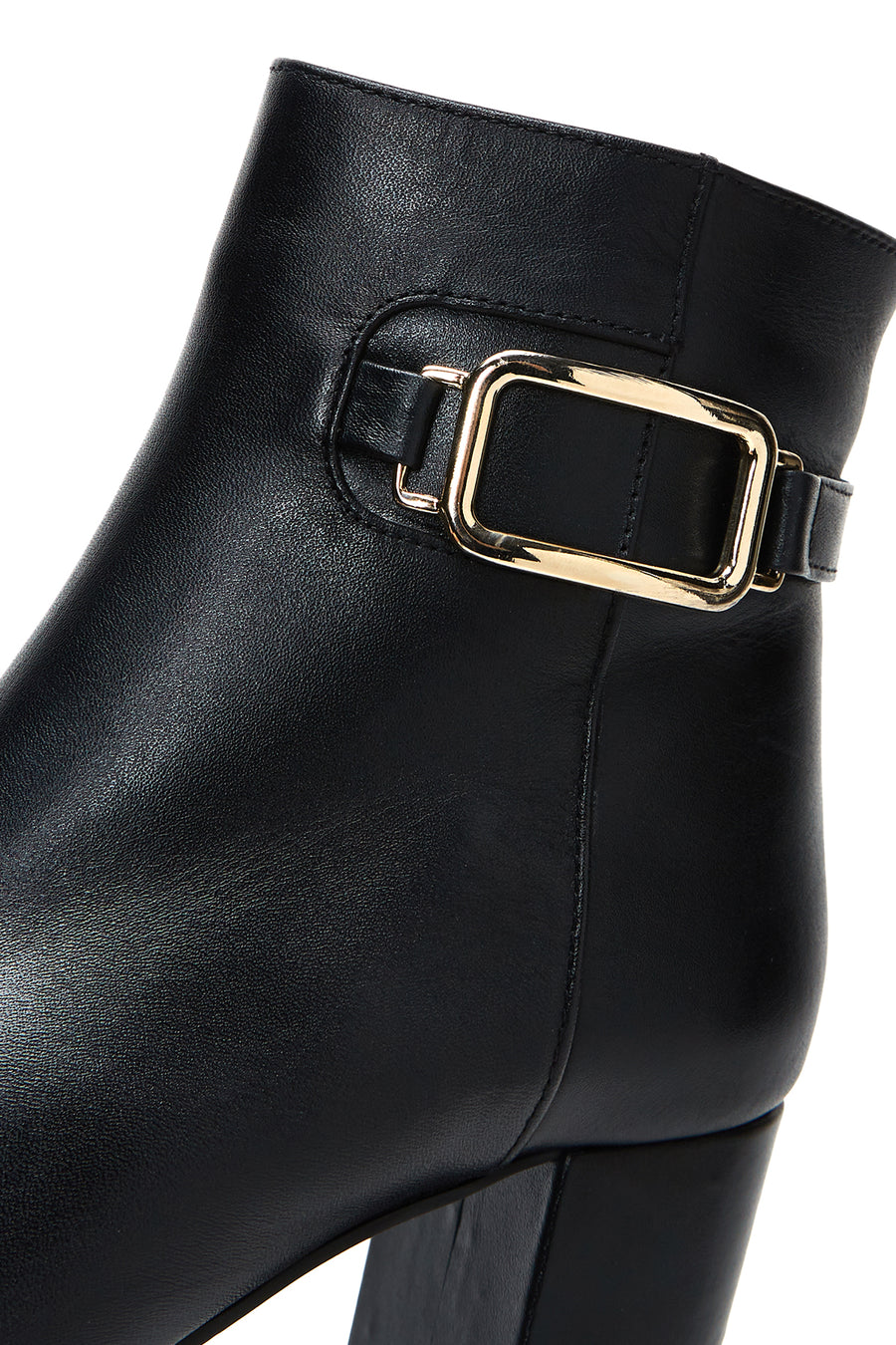 Women's Leather Buckle Boots