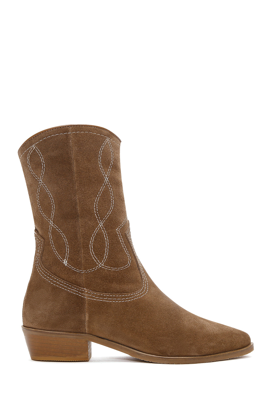Women's Suede Leather Cowboy Boots 22WFD164310 | Derimod
