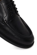 Male Black Lace-Up Thick-Soled Leather Casual Shoes | Derimod
